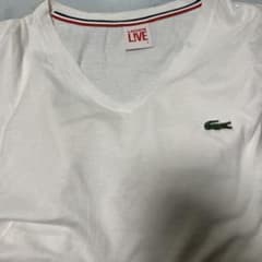 LACOSTE L!VE VネックTシャツ ホワイトのサムネイル