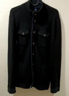 【美品】GAP 厚手ニットジャケット ブラック Mサイズのサムネイル