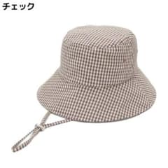 バケットハット　エミ　emmi ミニマルバゲットハット　チェックのサムネイル