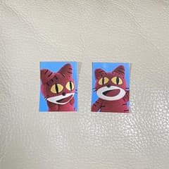 たべっ子どうぶつカフェスタンド　証明写真ステッカー　ねこのサムネイル