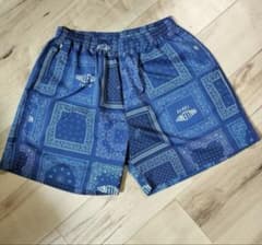 CHALLENGER チャレンジャー バンダナショートパンツ　ブルー　Lサイズ CHALLENGER チャレンジャー バンダナショートパンツ ブルー Lサイズ