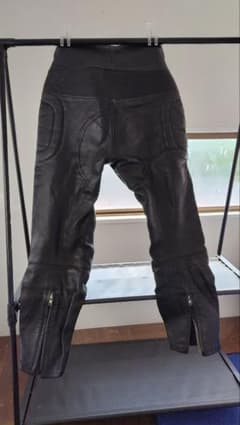 バイク用 レザーパンツ ブラックのサムネイル