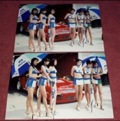 吉岡美穂 写真 Lサイズ 2枚 2000年 レースクイーン アイドル タレント