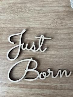 Just Born 木製レターバナー ニューボーンフォトのサムネイル