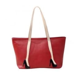 ★新品&送料無料★レディース トートバッグ A4 ファスナー付き かわいい 赤色のサムネイル