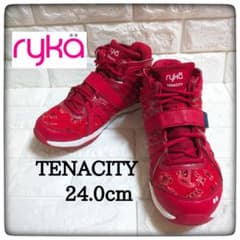 【美品】 ryka ライカ フィットネスシューズ テナシティー 24.0cm 赤のサムネイル