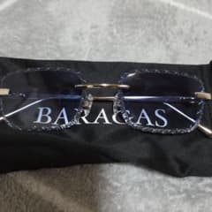 BARAGAS シルバー ブルーレンズ リムレスサングラス BARAGAS シルバー ブルーレンズ リムレスサングラス | Mercari