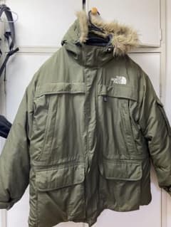 THE NORTH FACE フード付きダウンジャケット オリーブグリーン - メルカリ