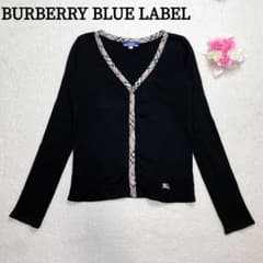 BURBERRY バーバリーブルーレーベル 長袖 カーディガン 黒 ノバ