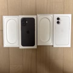 iPhone 空箱のみ　2個セット 白黒のサムネイル