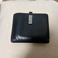 GUCCI ブラックレザー 二つ折り財布のサムネイル