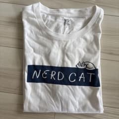 NERD CAT プリント Tシャツ ホワイトのサムネイル