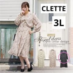 CLETTEオリジナル☆開襟デザイン花柄ワンピースのサムネイル