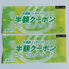 湯快リゾート　半額チケット２枚のサムネイル