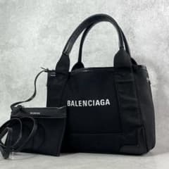 ✨極美✨バレンシアガ ネイビーカバスXS 2wayハンド ショルダー ポーチ