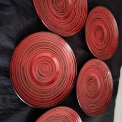 会津漆塗り　天然木　菓子器　新品未使用のサムネイル