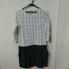 yokko様専用。レース&デニムのドッキングワンピース。試着のみ。のサムネイル