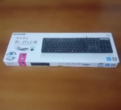 【新品】ELECOM　TK-FCM108KBK USB接続キーボード ブラックのサムネイル