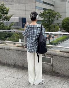【NUGU】nabi チェックシャツ kazane着用のサムネイル