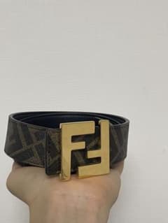 FENDI ベルト　ズッカ　ゴールドバックル　ブラウン FENDI（フェンディ） ベルト FF BELT FFベルト 2 CM レディース 8C0648