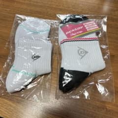DUNLOP テニスソックス 2足セット ホワイト/ブラックのサムネイル