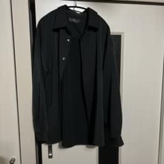 CLEL　バルーン袖ルーズレギュラーカラーシャツ　チャコールグレーのサムネイル