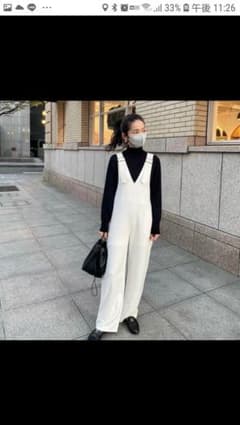 alla×baby  docoroコラボディープネックサロペットのサムネイル