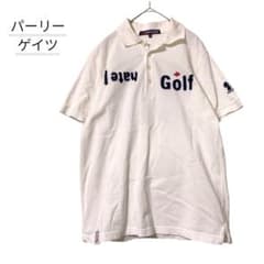 パーリーゲイツ 20周年記念 ポロシャツ 5/L 白 バックプリント ワッペン