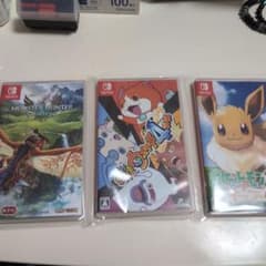 Switch ソフト3本セット（ポケモンイーブイ/妖怪ウォッチ4++/モンハン