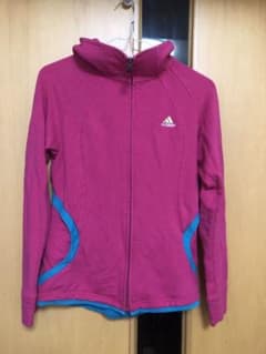 【美品】Mサイズ★ピンクパーカーadidas アディダスのサムネイル