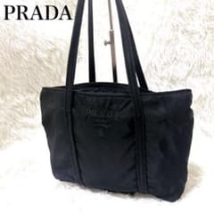 【美品】ギャランティ付 プラダ テスート ナイロン トートバッグ ロゴ刺繍 黒 美品】ギャランティ付 プラダ テスート ナイロン トートバッグ