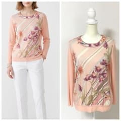 近年美品　LEONARD レオナール コットン　ストレッチ　トップス 近年美品 LEONARD レオナール ウール ストレッチ ニット トップス 42