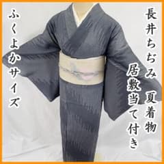 ☆603mt136☆希少！長井ちぢみ 夏着物 ふくよか 居敷当て付き 夏物☆美品 ☆603mt136☆希少！長井ちぢみ 夏着物 ふくよか 居敷当て付き 夏物☆美