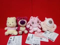 4種　ディズニー&ピクサーキャラクター　ミルキーボア いちごみるくマスコット