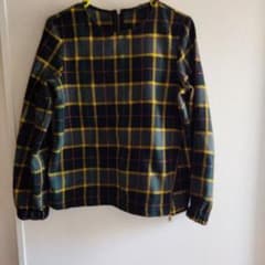 ZARA　チェック柄八分袖ブラウスのサムネイル