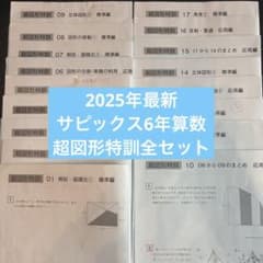 2025年度サピックス 超図形特訓 01~14 欠番なし 6年生 算数 - メルカリ