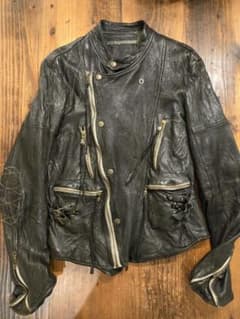 CHRISTIAN PEAUのナッパレザーライダースジャケットのサムネイル
