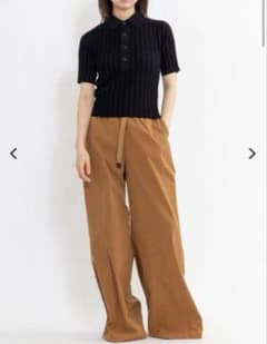 新品未使用 HYKE 25SS WIDE RIBBED POLO SWEATER - メルカリ