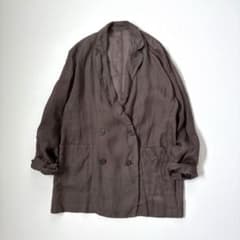 美品✨25SS ウィムガゼット リネン100 ラミーダブルジャケット 完売品
