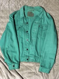 【希少カラー】Levi's リーバイス デニムジャケット グリーン L相当のサムネイル