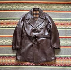 vintage シープスキン レザー カーコート L〜XL相当 50s フランス製】シープスキン レザーカーコート サイズL相当 40s