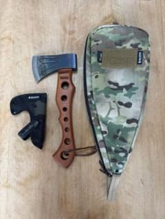 BALLISTICS ドリルド ハンド アックス ウォールナット ケース付き