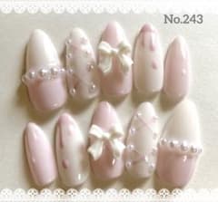 No.243 ガーリーネイル ネイルチップのサムネイル