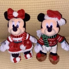 ディズニークリスマス　2024 ミッキー＆ミニー ぬいぐるみバッジ　ぬいばのサムネイル