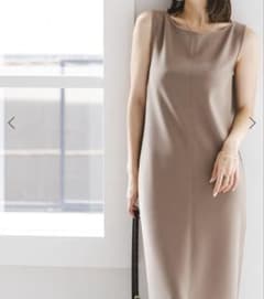 美品 洗える】ノーブル ニットライク ジョーゼット 2wayワンピース
