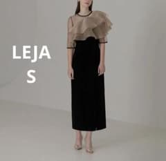 LEJA アシンメトリーティアードフリル3WAYベロアワンピースドレス S
