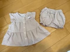 BeBe Petits Pois Vert セットアップ 80cm
