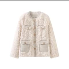 ファ　ジャケット[新] 白　Mサイズ