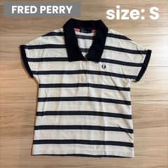 FRED PERRY フレッドペリー　ポロシャツ トップス　ボーダー　Sサイズ