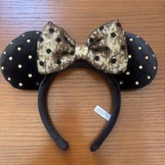ディズニー カチューシャ 黒 ドット柄のサムネイル